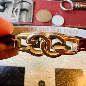 Gucci Red and Gold Jewelry Chain Bracelet